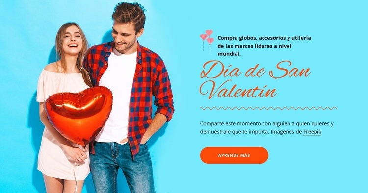El amor es el regalo más grande de todos. Maqueta de sitio web