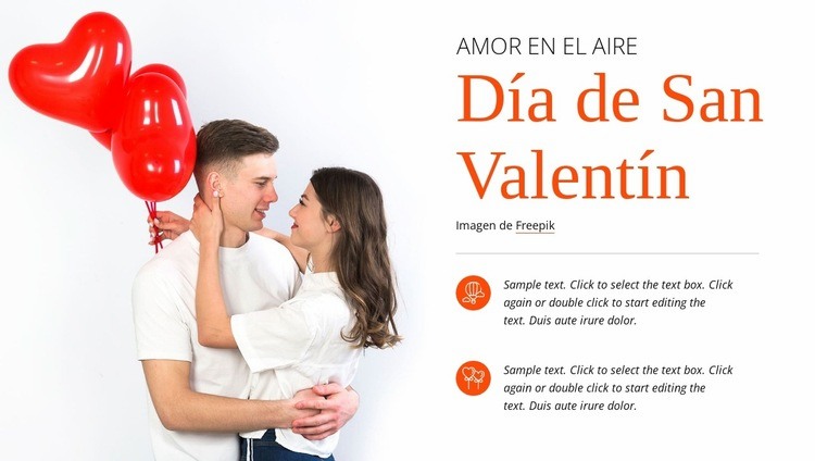 Amor en el aire Plantilla HTML5