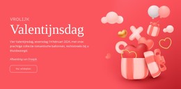 Valentijnsdag Schone En Minimale Sjabloon