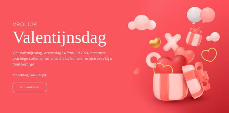 Valentijnsdag CSS-sjabloon