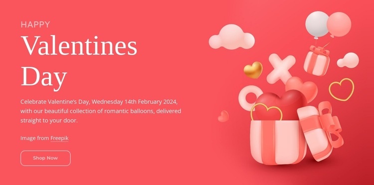 Valentines day Web Page Design