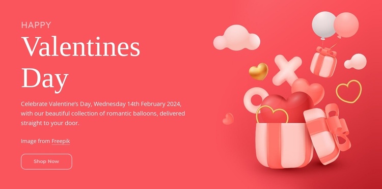 Valentines day Website Design