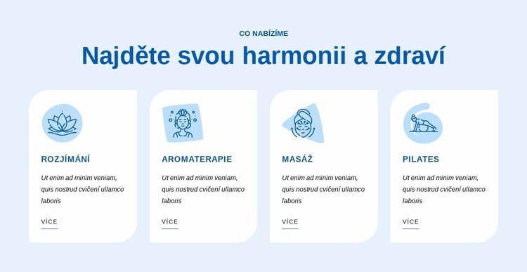 Najděte svou harmonii a zdraví Šablona