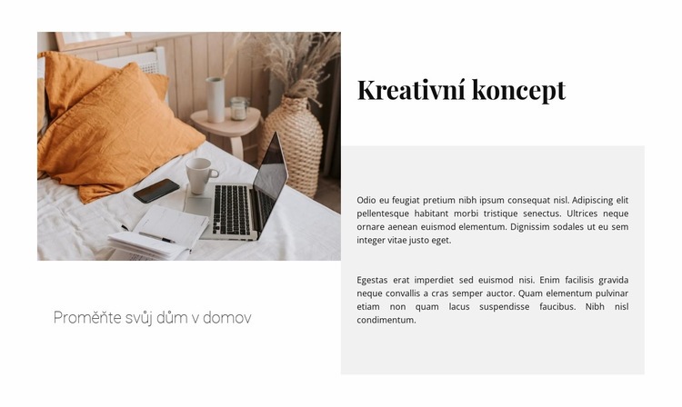 Kreativní koncept Šablona webové stránky