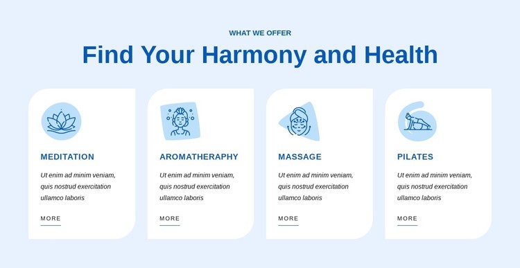 Find your harmony and health CSS Template