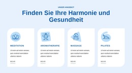 Finden Sie Ihre Harmonie Und Gesundheit Website-Vorlage