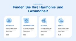 Finden Sie Ihre Harmonie Und Gesundheit Landing Page