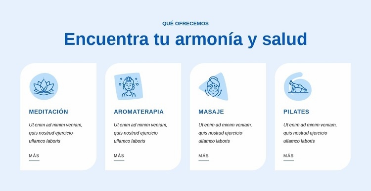 Encuentra tu armonía y salud Diseño de páginas web