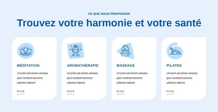 Trouvez votre harmonie et votre santé Thème WordPress