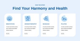 Find Your Harmony And Health - Html Code Block