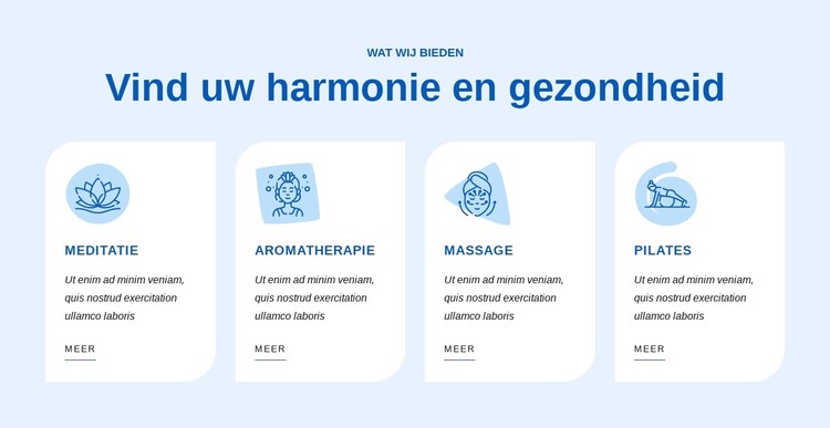 Vind uw harmonie en gezondheid CSS-sjabloon