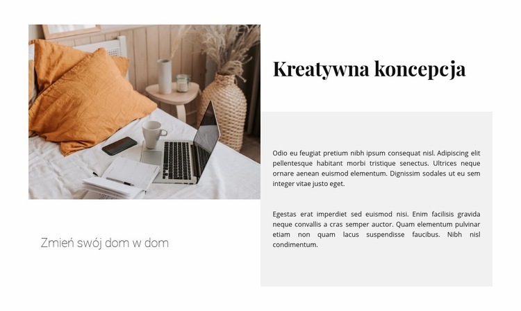 Kreatywna koncepcja Kreator witryn internetowych HTML