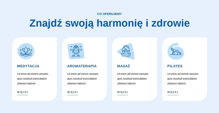 Znajdź swoją harmonię i zdrowie Szablon HTML