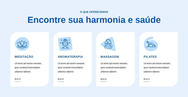 Encontre sua harmonia e saúde Tema WordPress