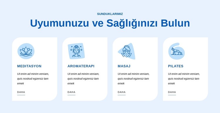 Uyumunuzu ve sağlığınızı bulun CSS Şablonu