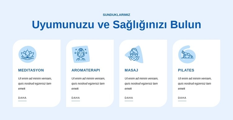 Uyumunuzu ve sağlığınızı bulun Şablon