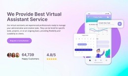 Virtual Assistant Service Web Page Design