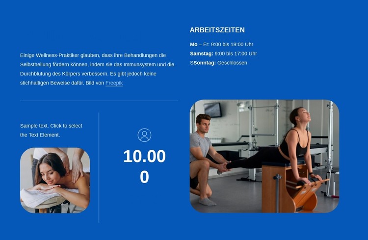 Informationen zum Pilates-Studio HTML-Vorlage