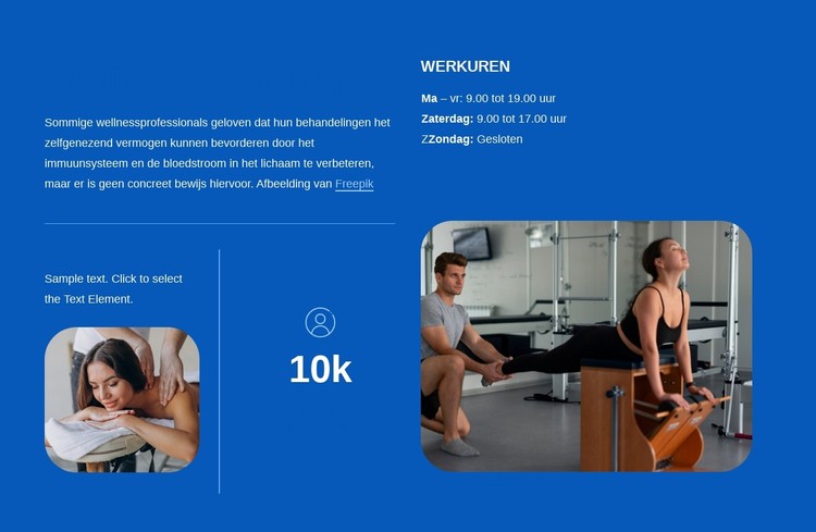 Informatie over de Pilatesstudio CSS-sjabloon