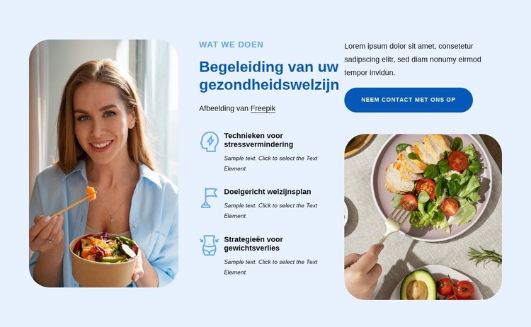 Begeleiding van uw gezondheidswelzijn CSS-sjabloon