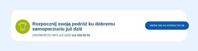 Rozpocznij swoją podróż już dziś Szablon CSS