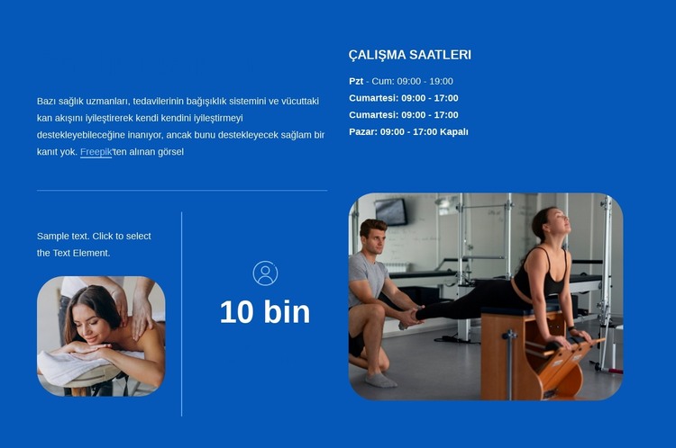 Pilates stüdyosu bilgileri HTML Şablonu