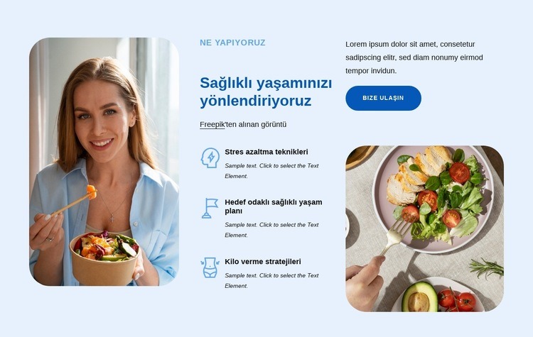 Sağlıklı yaşamınızı yönlendiriyoruz Şablon