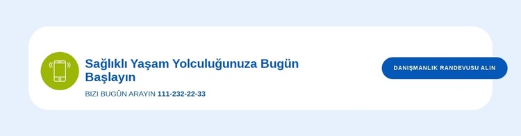 Yolculuğunuza bugün başlayın Web Sitesi Şablonu