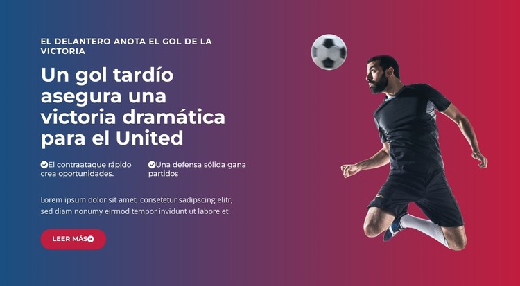 Gol épico de último minuto Plantilla CSS