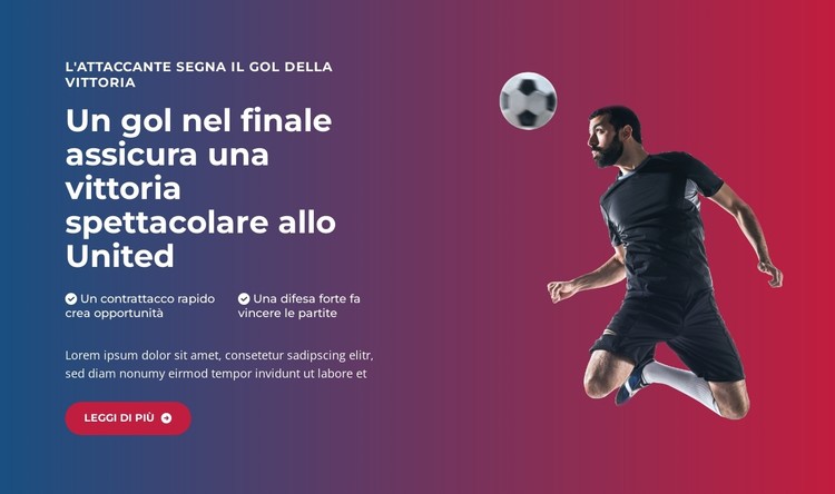 Gol epico all'ultimo minuto Modello CSS