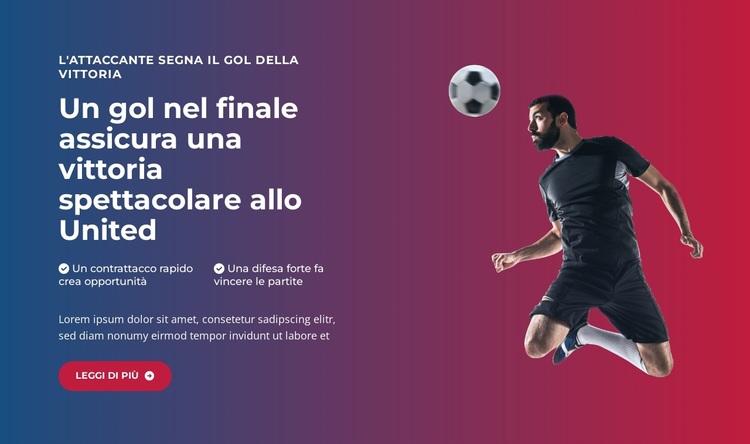 Gol epico all'ultimo minuto Tema WordPress
