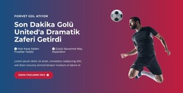 Destansı Son Dakika Golü Web Sitesi Şablonu