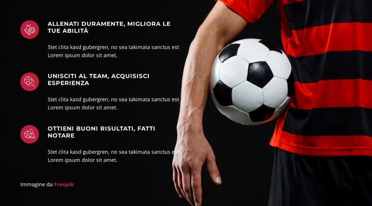 Il difensore salva la partita Modello HTML5