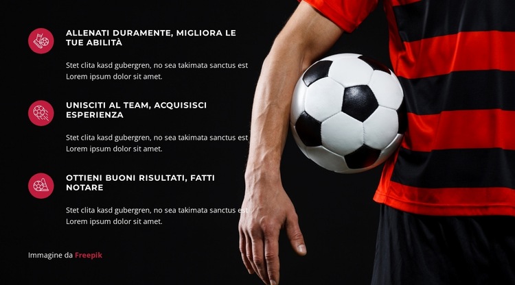 Il difensore salva la partita Modello di sito Web