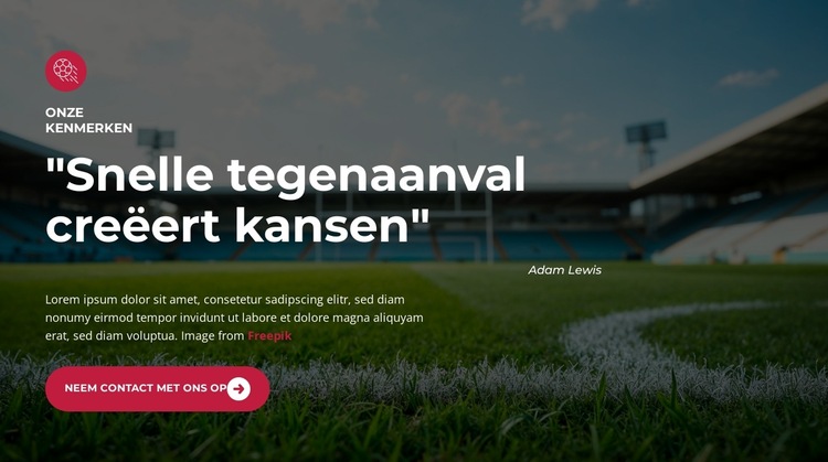 Kampioenen tillen de trofee omhoog Website sjabloon