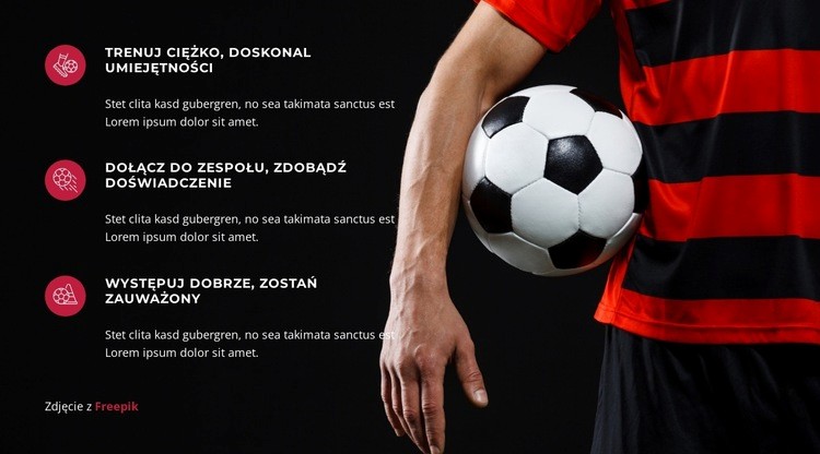 Obrońca ratuje mecz Projekt strony internetowej