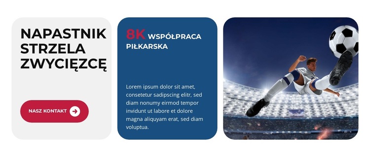 Niezatrzymana wydajność zespołu Szablon witryny sieci Web