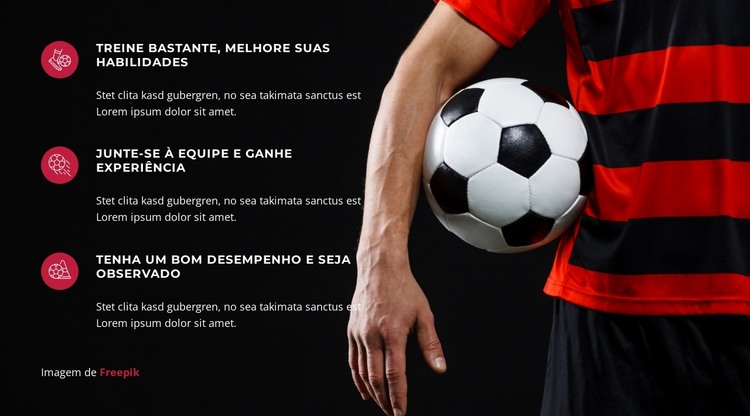 O zagueiro salva a partida Modelo HTML