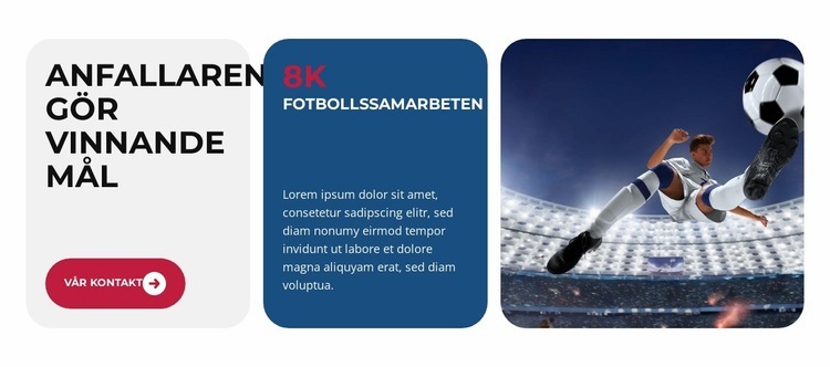 Ostoppbar lagprestanda HTML-mall