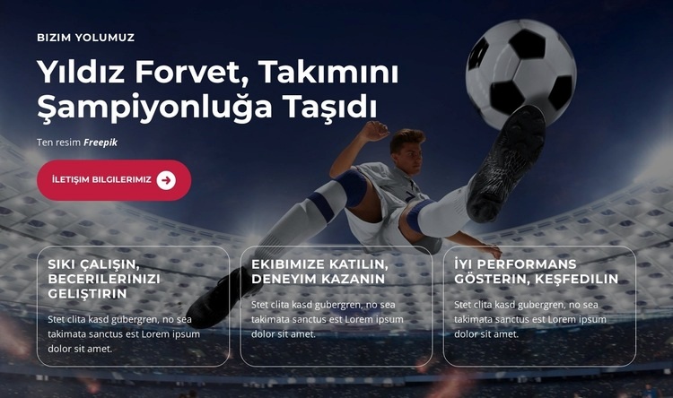 Genç Yetenek Parlıyor Bir Sayfa Şablonu