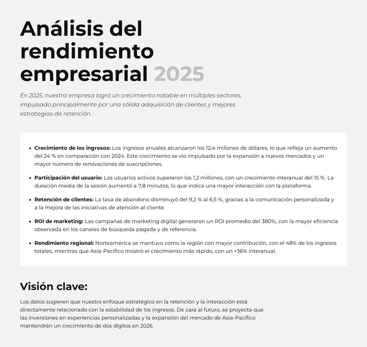 ROI de marketing Plantilla CSS