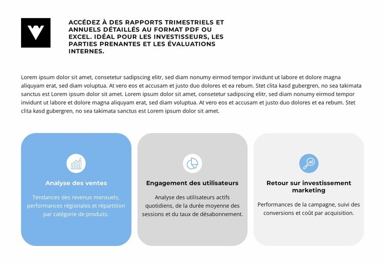 Informations clés Conception de site Web