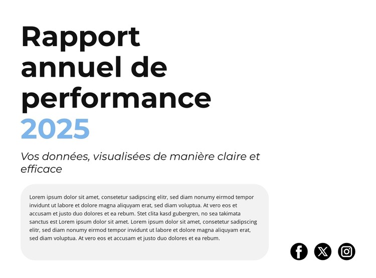 Croissance des revenus Modèle CSS