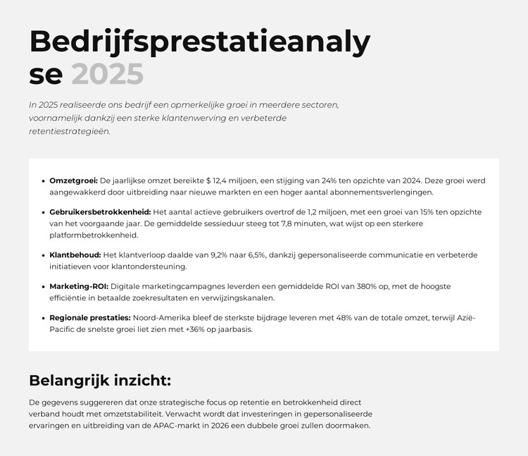 Marketing-ROI CSS-sjabloon