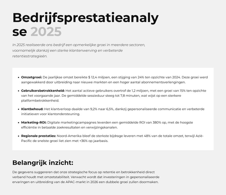 Marketing-ROI Website sjabloon