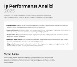 Pazarlama Yatırım Getirisi HTML Şablonu