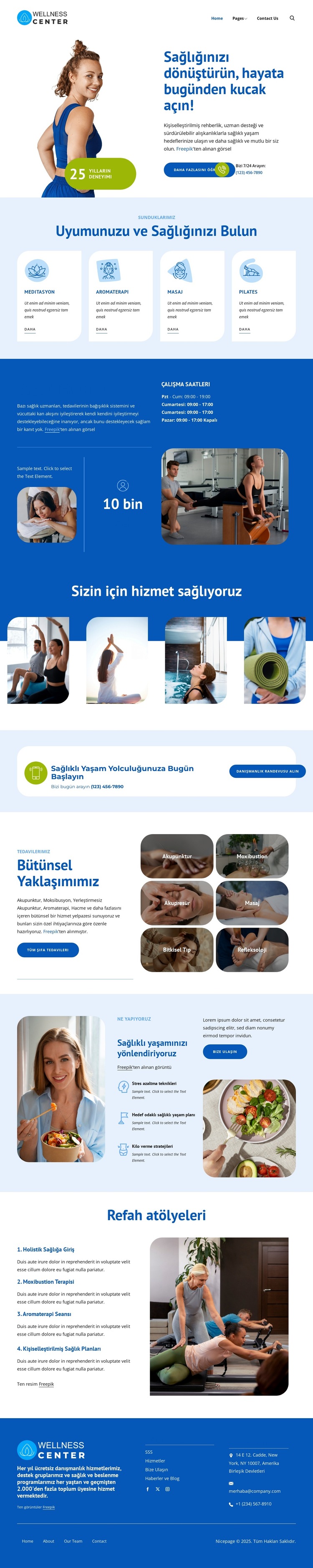 Sağlığınızı bugün dönüştürün Web Sitesi Şablonu