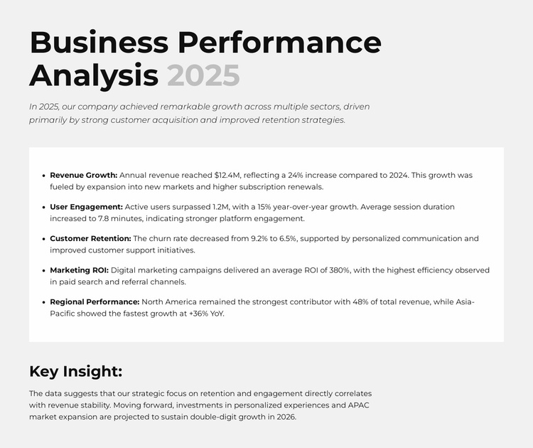 Marketing ROI Landing Page