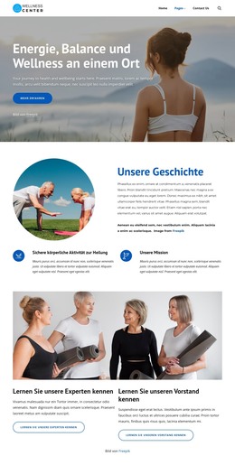 Fitness- und Pilates-Wellnesscenter HTML-Vorlagen