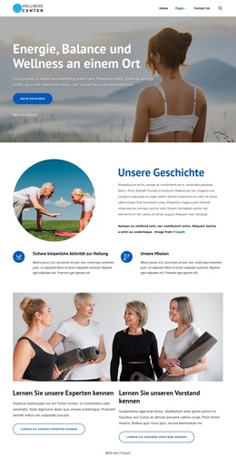 Fitness- und Pilates-Wellnesscenter WordPress-Themes
